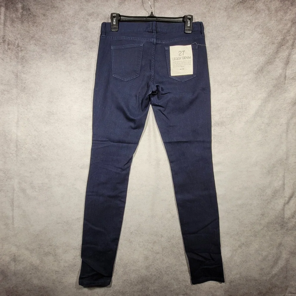 J Crew Leggy Denim‎ Jeans Womens 27 Dark Wash Super Stretch 30x31 NWT